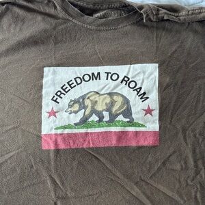 Patagonia Gray Organic Cotton T-Shirt, Limited Edition Freedom to Roam.